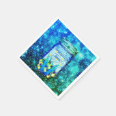 メイスンジャー稲妻バグ白熱［赤熱］光を放つホタル磁石 スタンダードカクテルナプキン (角)