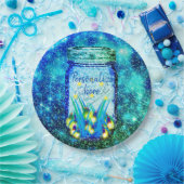 メイスンジャー稲妻バグ白熱［赤熱］光を放つホタル磁石 ペーパープレート (パーティー)