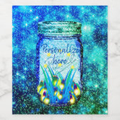 メイスンジャー稲妻バグ白熱［赤熱］光を放つホタル磁石 ワインラベル (シングルラベル)