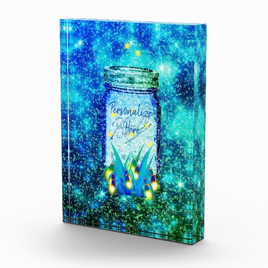 メイスンジャー稲妻バグ白熱［赤熱］光を放つホタル フォトブロック (右)