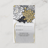 メイスンジャー素朴の花グレーの金ゴールド友人を参照 紹介カード (裏面)