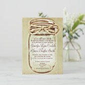 メイスンジャー素朴カントリーウェディング招待状 招待状 (スタンド正面)