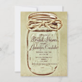 メイスンジャー素朴カントリーブライダルシャワー招待状 招待状 (正面)