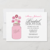 メイスンジャー素朴ブライダルシャワーパーティー 招待状 (裏面)