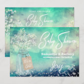 *~*メイスンジャー素朴ベビーブレスベイビーシャワー 招待状 (正面/裏面)