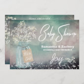 *~*メイスンジャー素朴ベビーブレスベイビーシャワー 招待状 (正面/裏面)