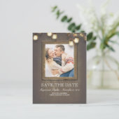 メイスンジャー素朴ライツウッドフォト日付を保存 案内ポストカード (スタンド正面)