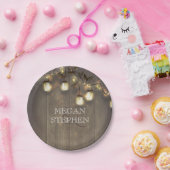 メイスンジャー素朴ライツバ結婚ンズ ペーパープレート (パーティー)