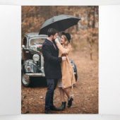 メイスンジャー素朴ルの結婚黒板 三つ折り招待状 (内部中)