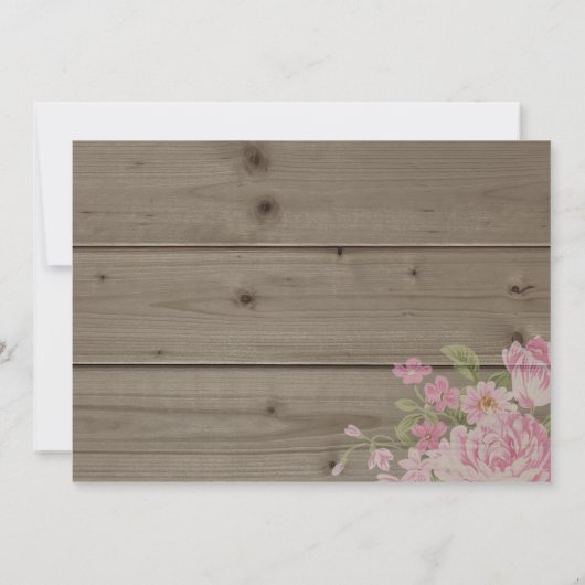 メイスンジャー素朴&ウッドブライダルシャワー招待状 招待状 (裏面)