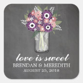 メイスンジャー結婚フローラ スクエアシール (正面)