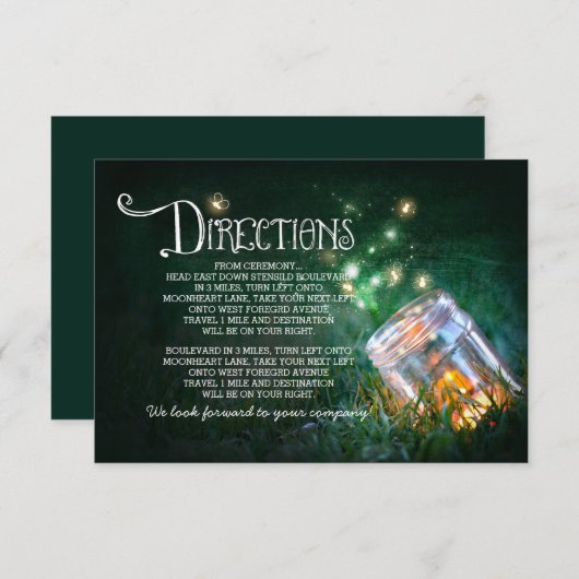 メイスンジャー結婚ホタルの指示カード エンクロージャーカード (正面/裏面)