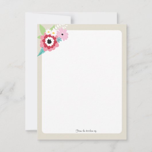 メイスンジャー花レシピカード (裏面)