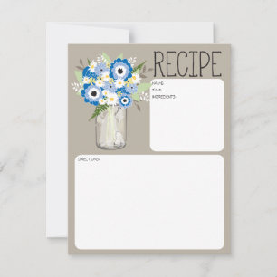 メイスンジャー花レシピカード
