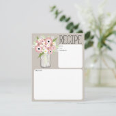 メイスンジャー花レシピカード 招待状 (スタンド正面)