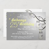 メイスンジャー誕生日招待状イングレーシルバー 招待状 (正面/裏面)