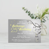 メイスンジャー誕生日招待状イングレーシルバー 招待状 (スタンド正面)