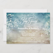 **メイスンジャー赤ちゃんの息の赤ちゃんシャワー素朴 招待状 (裏面)