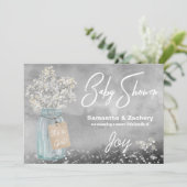 *~*メイスンジャー赤ちゃん息素朴赤ちゃんシャワー 招待状 (スタンド正面)