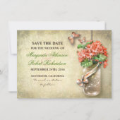 メイスンジャー&サンゴの花は日付カードを保存 セーブザデート (正面)