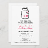 メイスンジャー&ピンクハートリハーサルディナー 招待状 (正面/裏面)