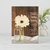 メイスンジャー&ホワイトデイジーカントリーバースデーパーティー 招待状 (スタンド正面)