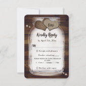 メイスンジャ素朴ールカントリーバ結婚ンウッドズミール 出欠カード (正面)