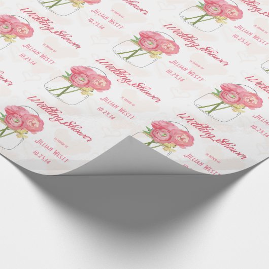 メイスンパーソナライズされたジャーウェディングシャワーギフトラップ ラッピングペーパー (角)