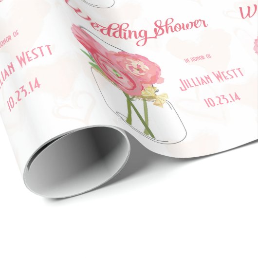 メイスンパーソナライズされたジャーウェディングシャワーギフトラップ ラッピングペーパー (ロールコーナー)