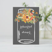 メイスンフローラ素朴なリハーサルのディナー招待状 招待状 (スタンド正面)