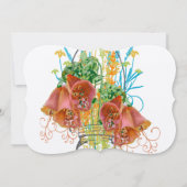 メイスンモダンジャールコーラルイエローライムフローラ結婚ズ 招待状 (裏面)