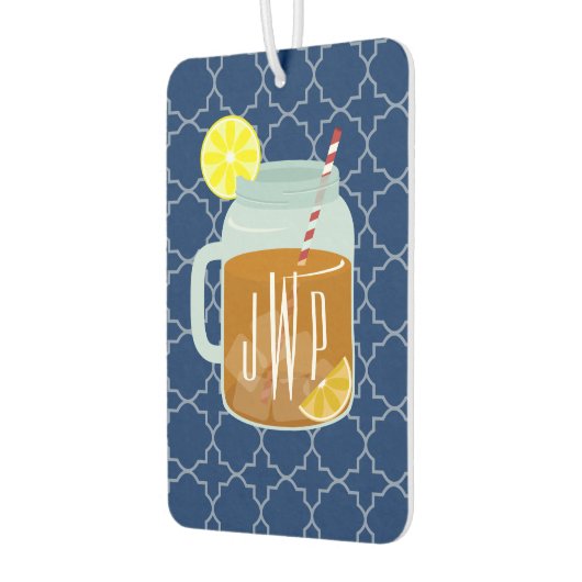 メイスンモノグラムのジャー甘いお茶 – ネイビークローバー カーエアーフレッシュナー (左)