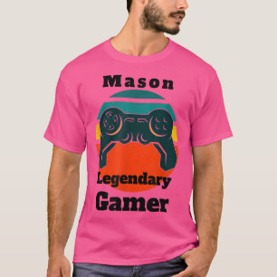 メイスンレジェンダリーゲーマービデオゲームプレーヤーコントローラー Tシャツ