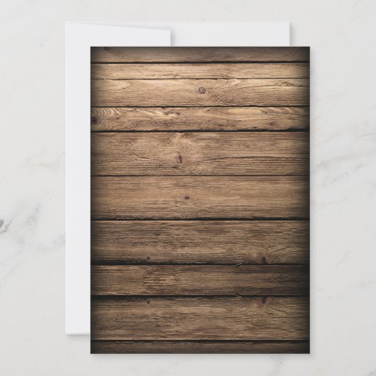 メイスン素朴ジャイルフラワーズバーンブライダルシャワー 招待状 (裏面)