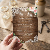 メイスン素朴ジャイルライツフローラレース結婚ズ 招待状