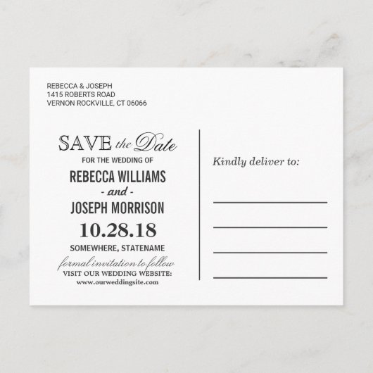 メイスン素朴ジャイルライツレース結婚式の日付を保存 案内ポストカード (裏面)