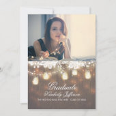 メイスン素朴ジャイルライト写真卒業パーティー 招待状 (正面)