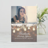 メイスン素朴ジャイルライト写真卒業パーティー 招待状 (スタンド正面)