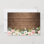 メイスン素朴ジャイルライト赤面フローラレース結婚ズ 出欠カード (裏面)