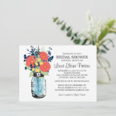 メイスン素朴ジャガーベラデイジーブライダルシャワー 招待状 (スタンド正面)