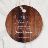 メイスン素朴ジャモノグラムのバ結婚ンドウッド フェイバータグ (正面)