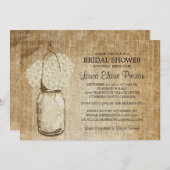 メイスン素朴ジャーとアジサイ 招待状 (正面/裏面)