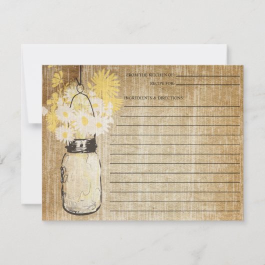 メイスン素朴ジャーとワイルドフラワー |レシピ (正面)