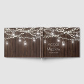 メイスン素朴ジャーのストリングラ結婚イトのゲストブック ゲストブック (全面)