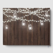 メイスン素朴ジャーのストリングラ結婚イトのゲストブック ゲストブック (裏面)