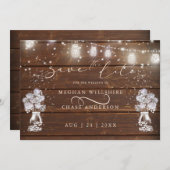 メイスン素朴ジャーの弦がBarefootBride™ (正面/裏面)