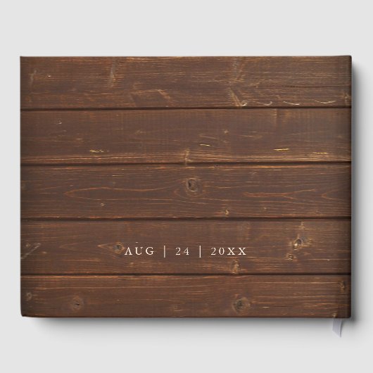 メイスン素朴ジャーの弦がBarefootBride™ ゲストブック (裏面)