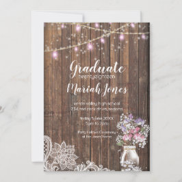 メイスン素朴ジャーの弦がBarefootBride™ 案内状