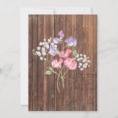 メイスン素朴ジャーの弦がBarefootBride™ 案内状 (裏面)