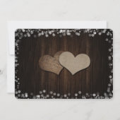 メイスン素朴ジャーの文字列ライツバーンウッド結婚ズ セーブザデート (裏面)